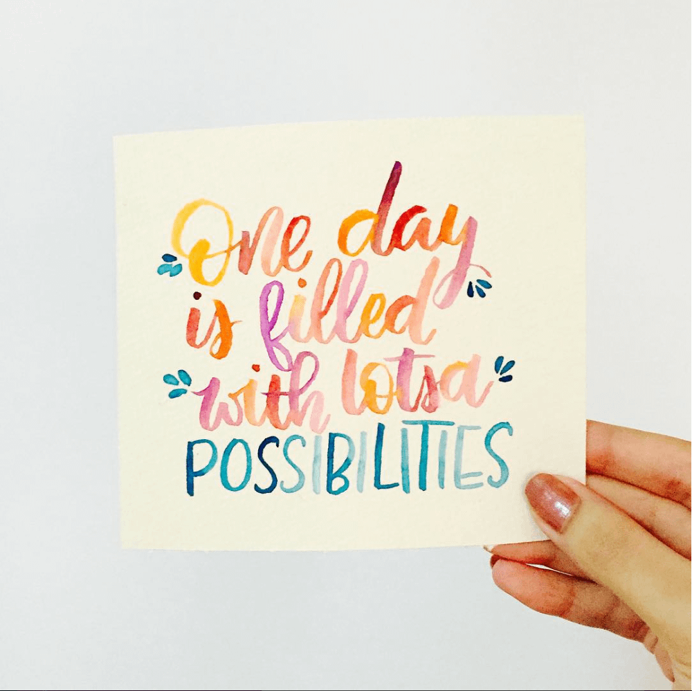 Watercolor and Brush Calligraphy - Social Media Burnout is Real